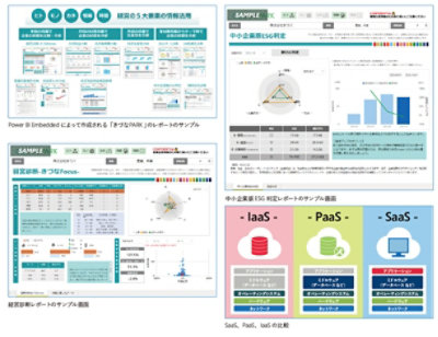 Power BI Embedded によって作成される「きづなPARK」のレポートサンプル画面