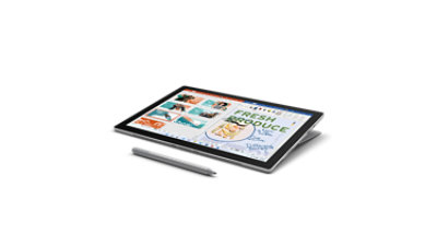 Image d’une Surface Pro 7+ avec un stylet Surface.