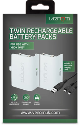 Venom Xbox One Twin Battery Pack - Blanco