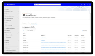 Microsoft Defender 위협 인텔리전스의 호스트에 있는 구성 요소 목록입니다.