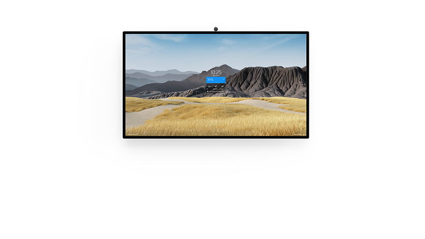 Ein Surface HUB 2S in 85 Zoll auf der Wandhalterung.