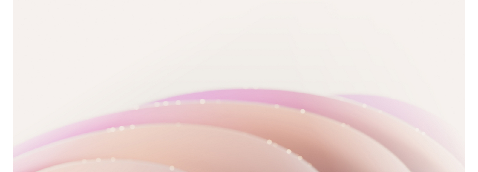 Abstrakter Hintergrund mit weichen, verschwommenen rosa und weißen Kurven und einer dezenten Glitzertextur.