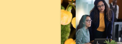 Two women watching a tablet