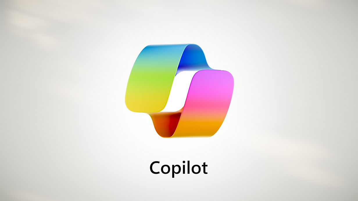 Un logotipo colorido con la palabra "Copilot" debajo