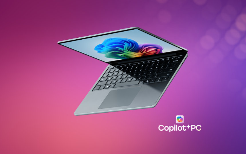 Un dispositivo Surface Laptop, 7.ª edición, un PC Copilot+, en color platino.