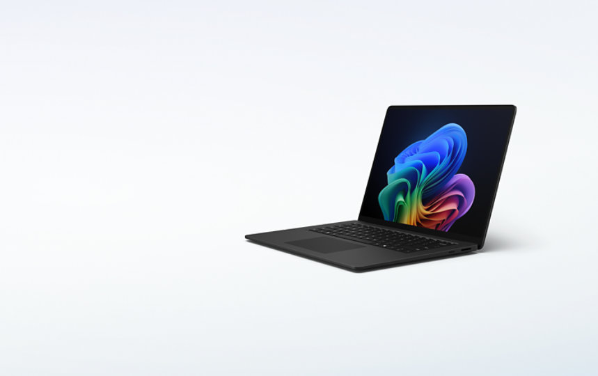 An angled view of a Surface Laptop for Business, 13.8 and 15-inch (8th Edition) | Intel.