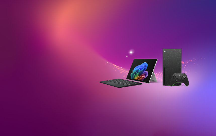 Ein Surface Pro mit einem Xbox Wireless Controller.