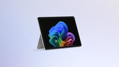 A Surface Pro, 12-inch in the color Violet.