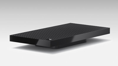 Image of a black dev box on a white background. 