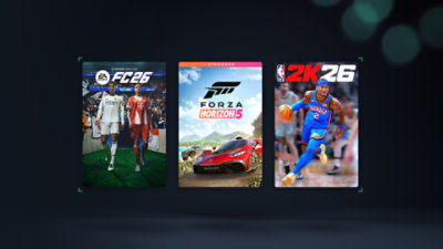 EA Sports FC26, Forza Horizon 5, and NBA 2K26.