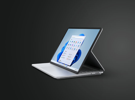 A Surface Laptop Studio in Platinum