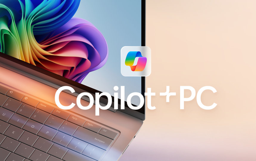 Copilot+ PC のクローズアップ。