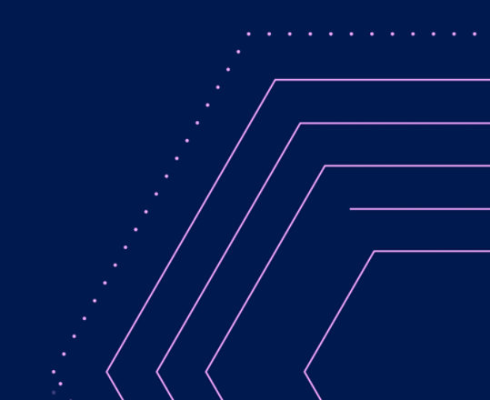 Weiße, blaue, orange Linien auf dunkelblauem Hintergrund