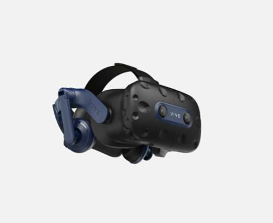 An H T C Vive Pro 2 V R Headset facing right.