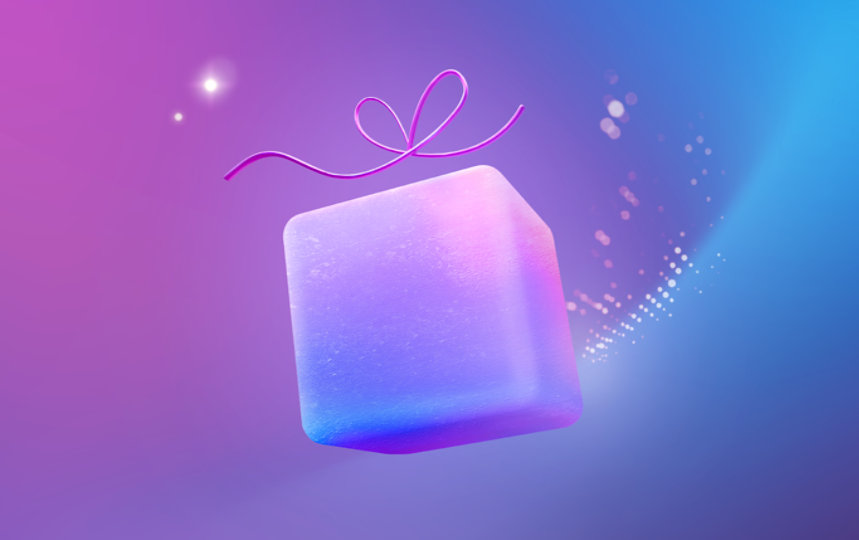 A shimmering gift box.