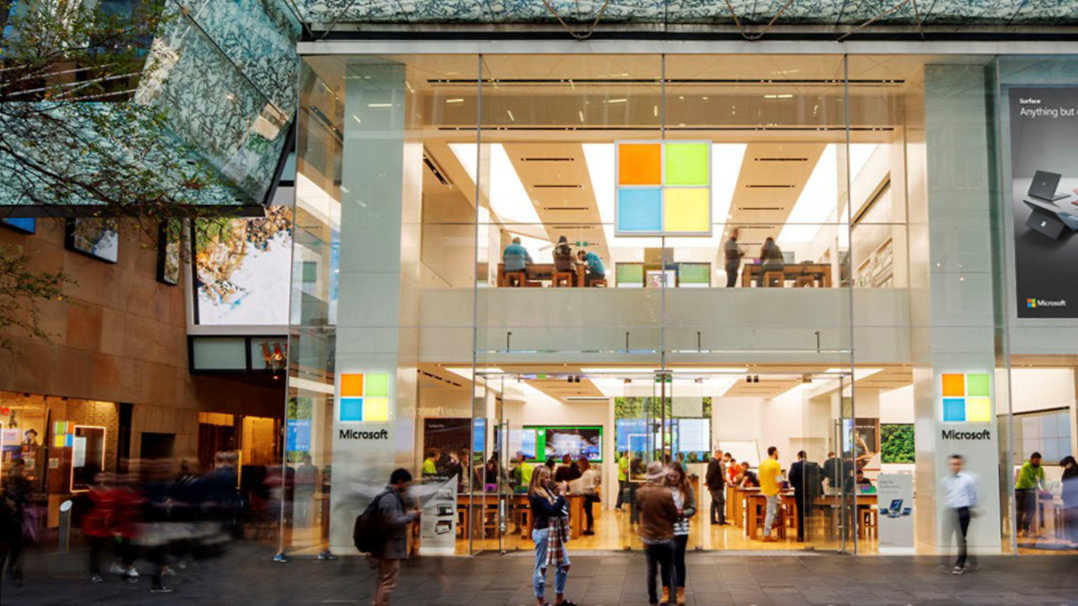 Microsoft storefront in Sydney.