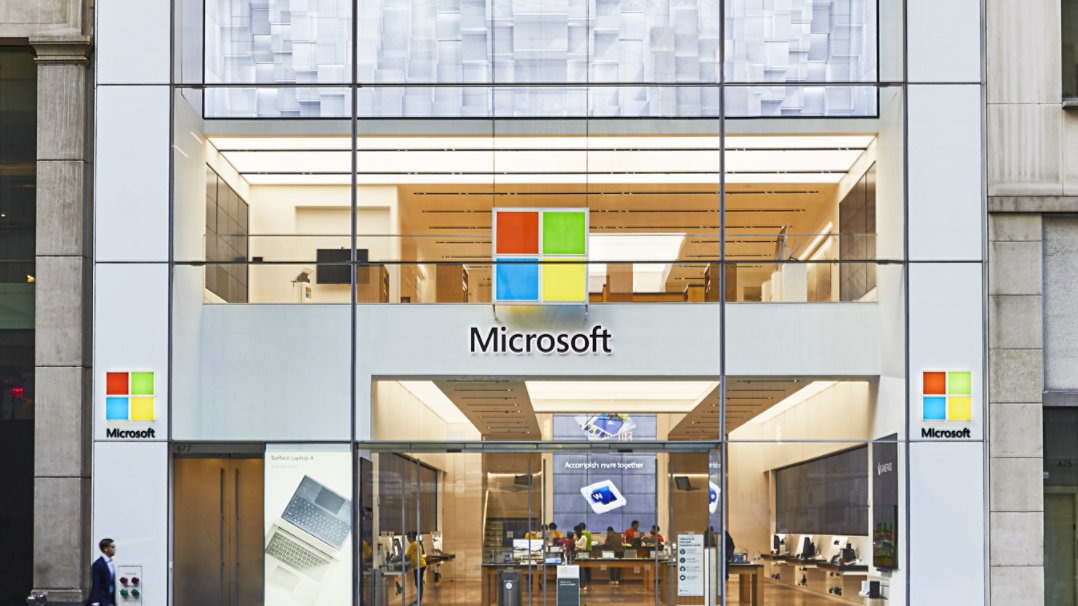 Microsoft storefront in New York.
