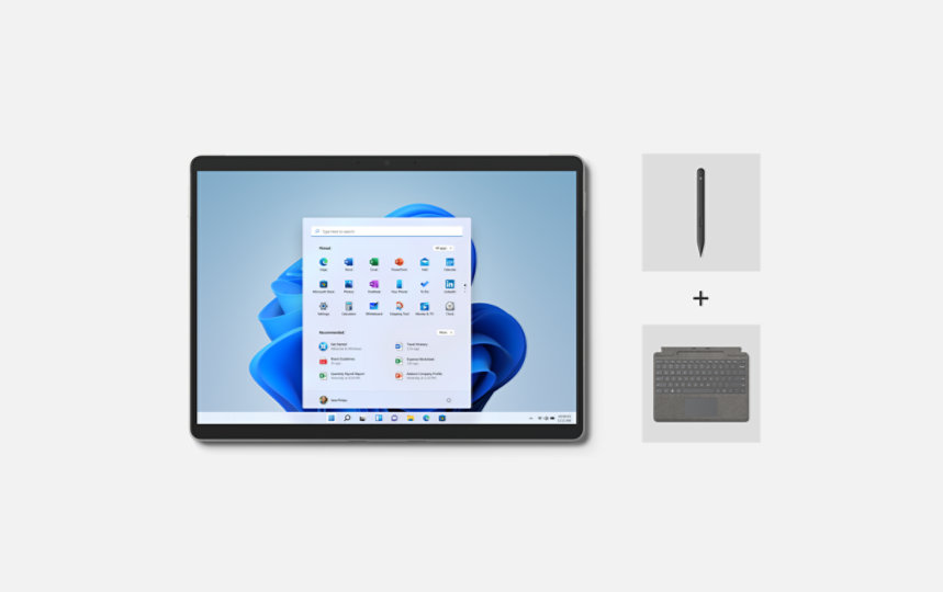 Pack Surface Pro 8 128 Go avec Clavier Signature avec Stylet Slim Pen 2.