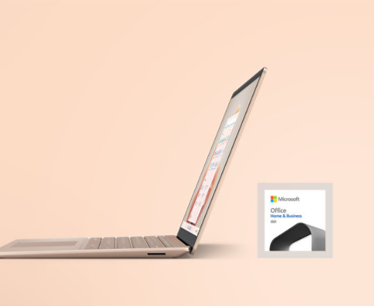 サンドストーンの Surface Laptop 5 と Office Home & Business 2021
