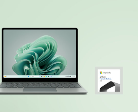 セージの Surface Laptop Go 3 と Office Home & Business 2021