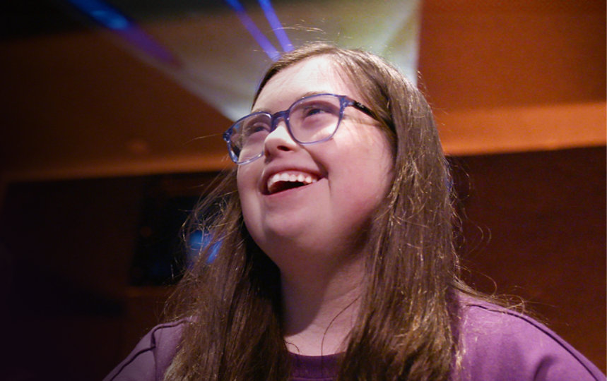 Special Olympics athlete and E sports shoutcaster, Lily Goodfellow.