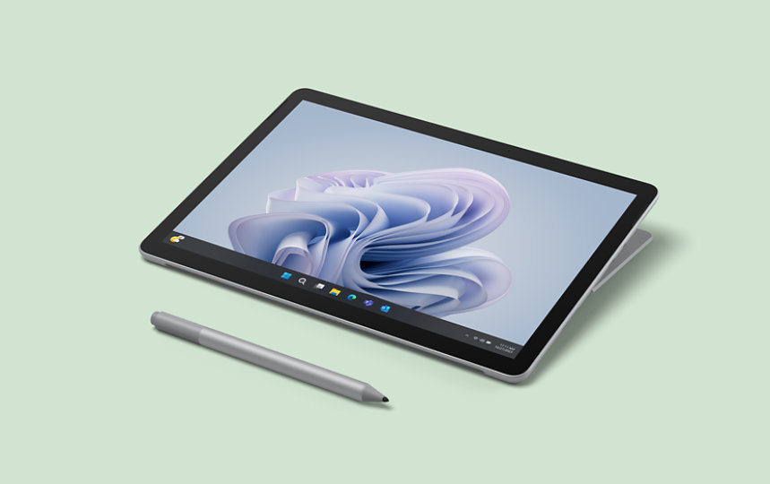 A Surface Go 4 for Business and a Surface Pen for Business.