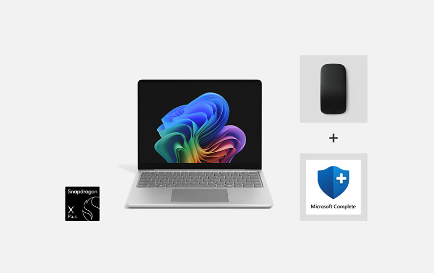 The Surface Essentials Bundle for Surface Laptop for Business with a Snapdragon® X Plus processor.