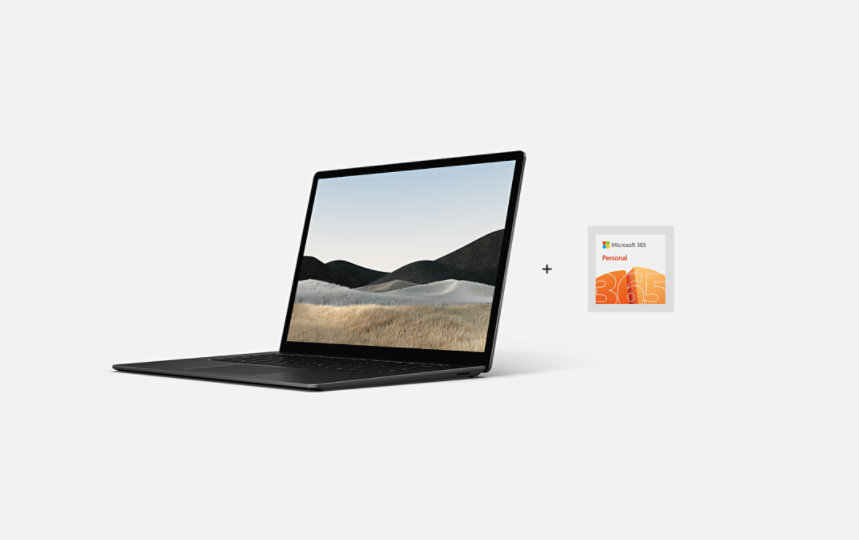 Surface Laptop 4, Microsoft 365 e piano di protezione Microsoft Complete.