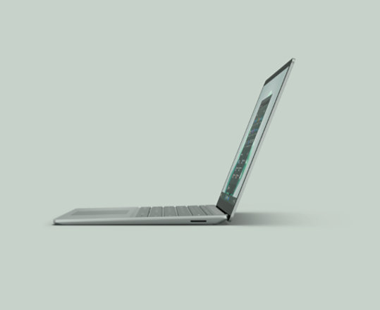 Surface Laptop 5 for Business in Sage. 