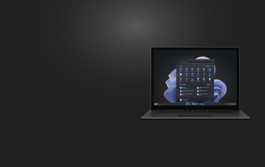 Surface Laptop 5 til erhverv i sort.