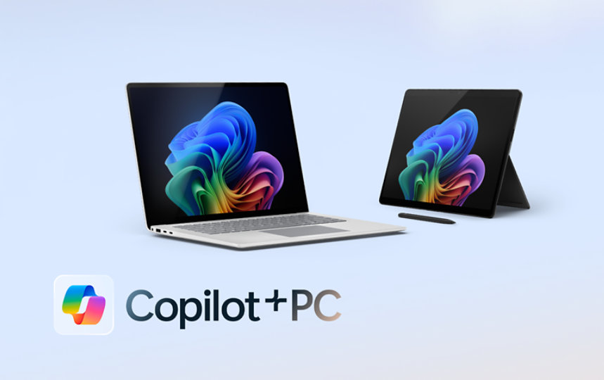 A Surface Pro for Business, 11th Edition, and a Surface Laptop for Business, 7th Edition, Copilot+ PCs.