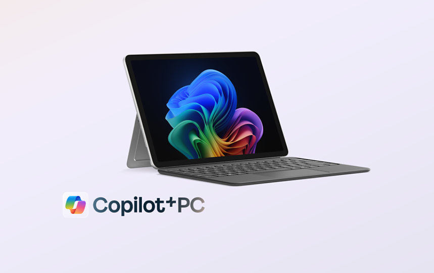 슬레이트 키보드를 갖춘 플레티넘 색상의 Surface Pro Copilot+ PC, 12인치 