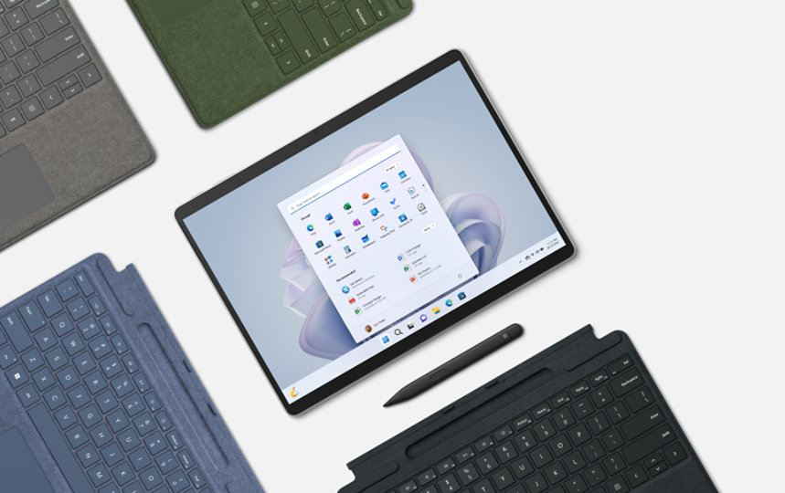 Immagine dei due portabili Surface Pro 9.