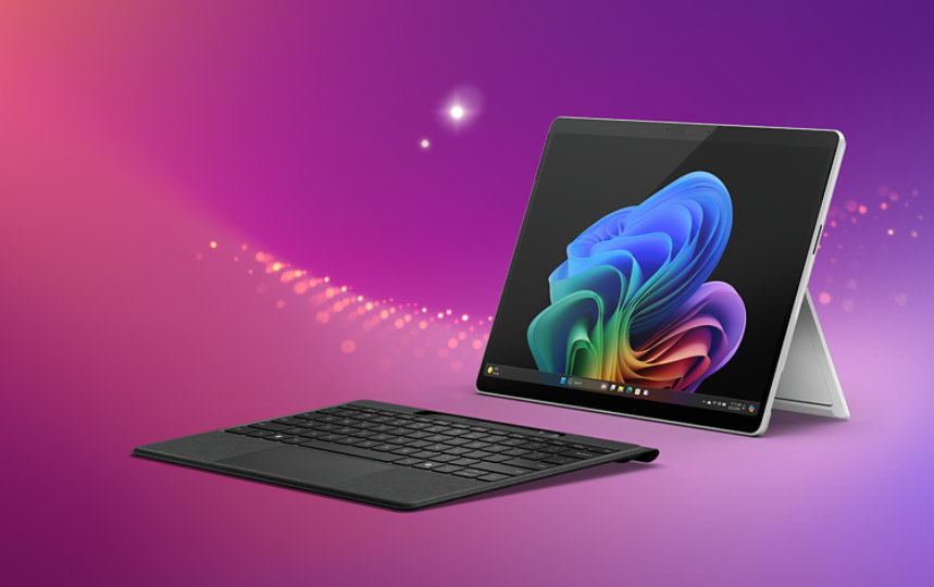 一个Surface Pro,  13 英寸在图片中间