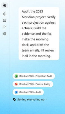 Completed workflow showing documents and files processed across multiple Microsoft apps.
