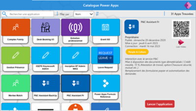 Screenshot of PowerApps Interface