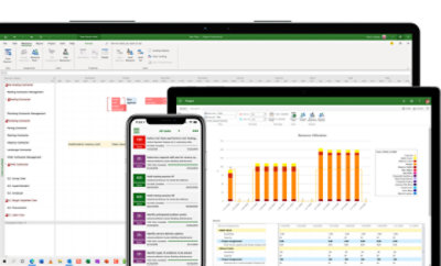 Екрани пристроїв із різними завданнями та ресурсами в Microsoft Project