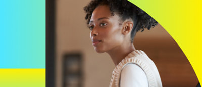 A woman in sweater smiling