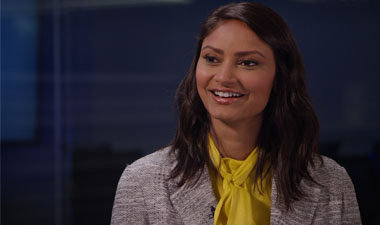 Still image from video showing Sonia Dara