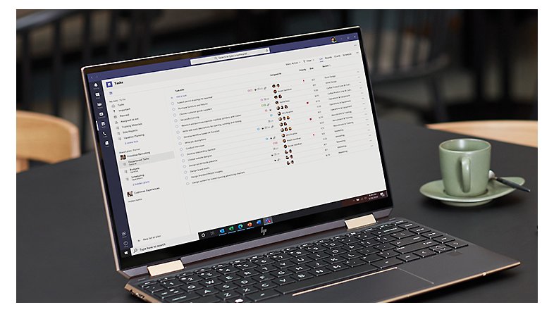 A laptop displaying Tasks by Planner in Teams