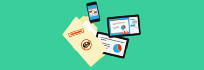 A folder tablet with a phone and tablet