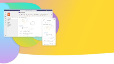 A class notebook full of mathematical formulas in Teams.