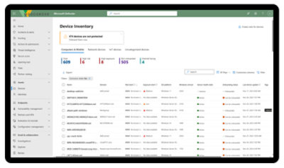 Gerätebildschirm, auf dem der Microsoft Defender-Dienststatus angezeigt wird.