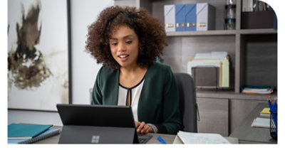 A person working on a Surface.