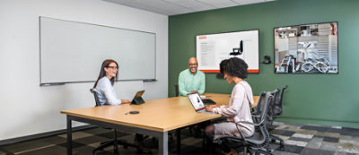 A group of people sitting at a table
