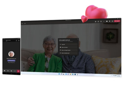 A video call on Teams showing the popup to add people to the call. 
