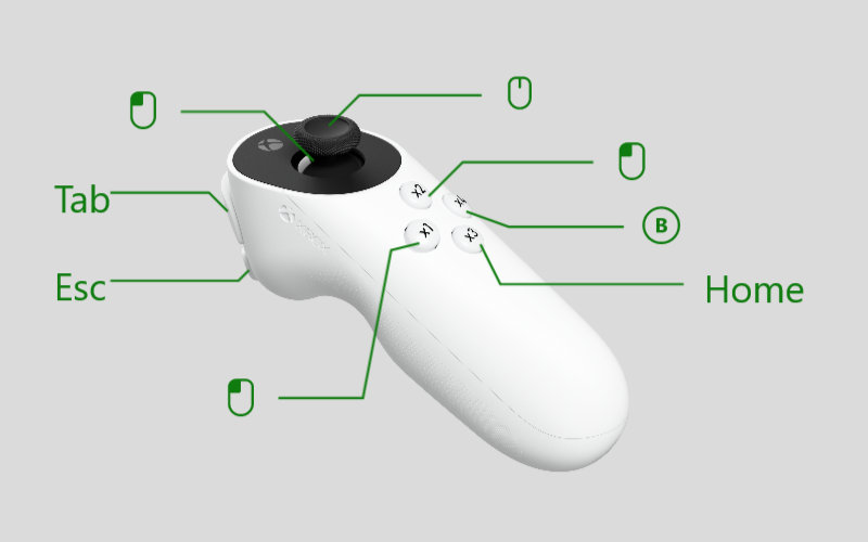 xboxアクセサリーアプリで割り当てを設定しているスクリーンショット