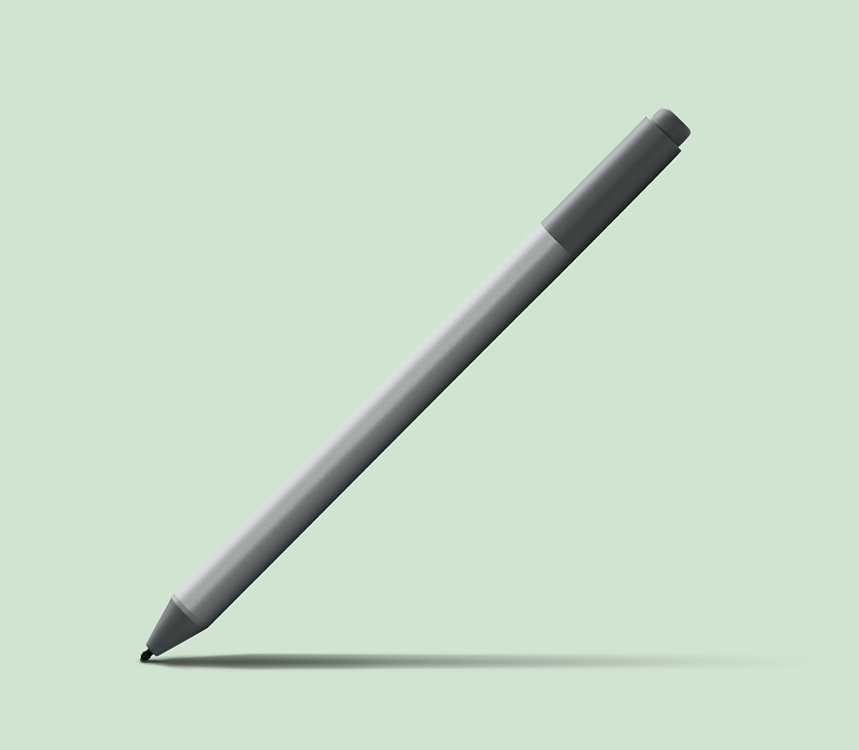 Ein Surface Pen in der Farbe Platin.