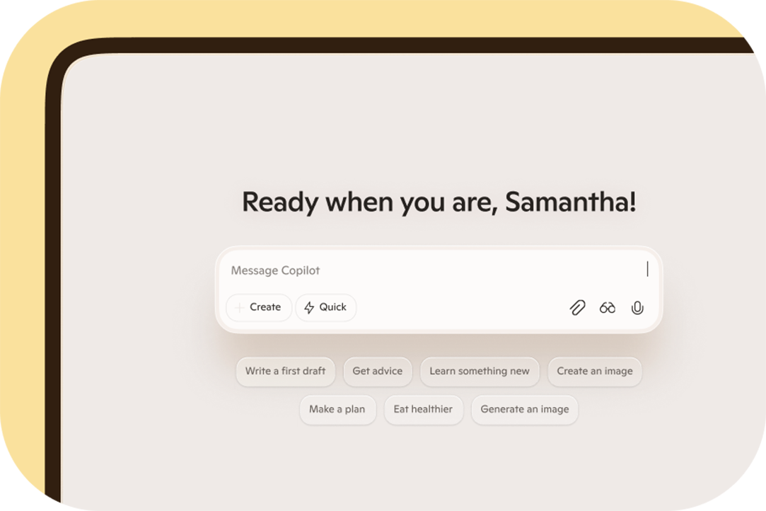 Copilot user homepage