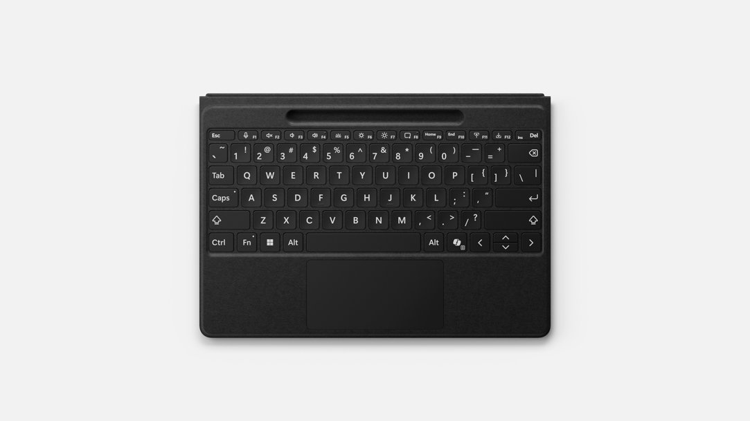 A black Surface Pro Flex Keyboard detachable keyboard